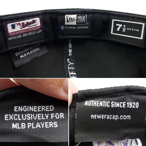 Colorado Rockies Fitted Hat On-Field Cap New Era 59Fifty Cool Base 7 1/2 NWOT - Picture 6 of 11